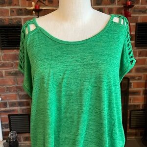 New york & company green top